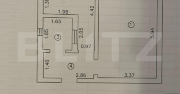Apartament 1 cameră 43 mp Nicolina