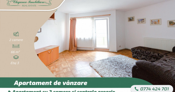 Apartament cu 2 camere și centrală proprie