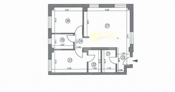 Apartament 3 camere, parter, bloc nou- zona Obcini