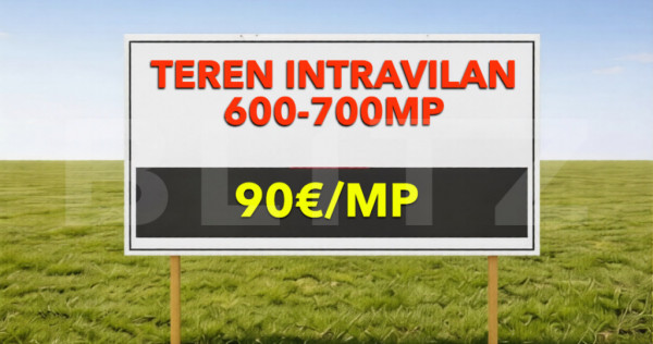 Teren intravilan 600&ndash;700 mp cu utilități Mosnita Noua