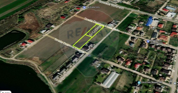 Teren intravilan, 1235 mp, deschidere 20 m, Afumati