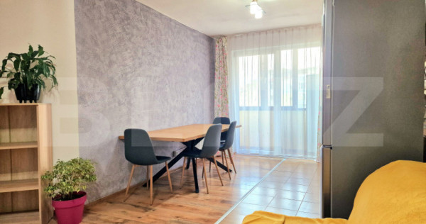 Apartament cu 3 camere, etajul 2, 59 mp, parcare, balcon, zo