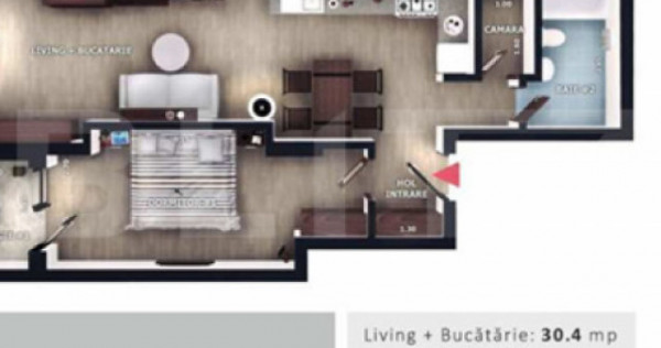 Apartament 3 camere, 2 bai, 2 balcoane, CF parcare subterana