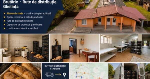 Spatiu comercial afacere functionala: brutarie,rute de distr