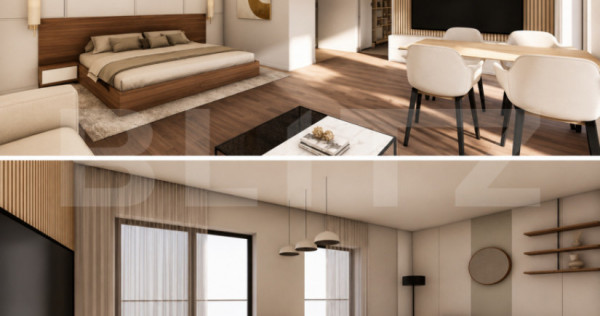 Studio, 56.72 mp, ansamblu cu 0% Comision la Achiziție, zon
