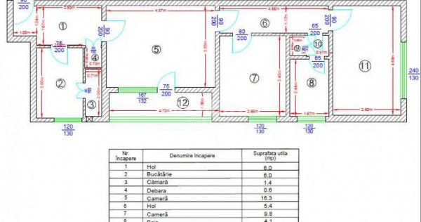 Apartament 3 camere-70 mp-Podu Ros-bloc fara risc