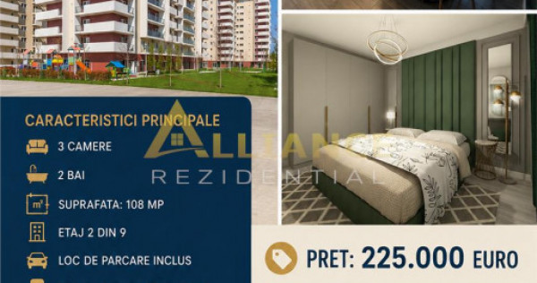 &nbsp;APARTAMENT 3 CAMERE | GRAND KRISTAL | 108 MP | PARCARE ...