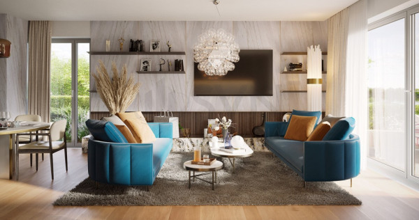 Barbu Vacarescu - Apartament cu 2 camere cu vedere spre lac