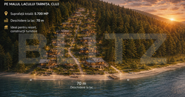 De v&acirc;nzare - Teren de 5.723 mp, cu 70 m deschidere - la Lac