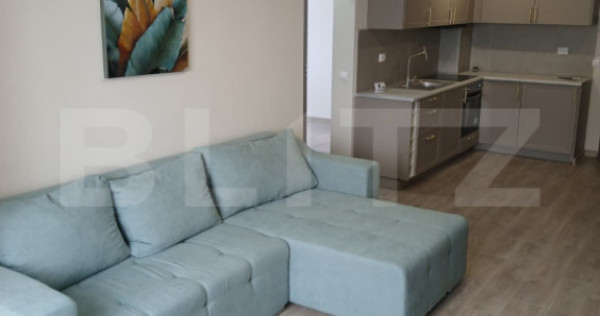 Apartament 2 camere open space de 52mp, utilat și mobilat m