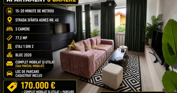 Campus Scolar Popesti Leordeni Apartament 3 camere 2 bai
