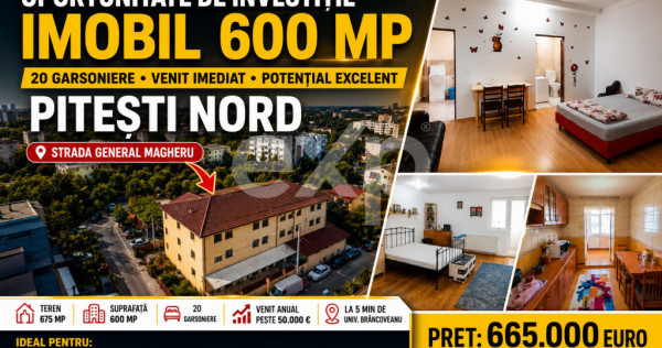 Imobil Premium 600 mp | Pitești Nord | Ideal pentru Hotel,