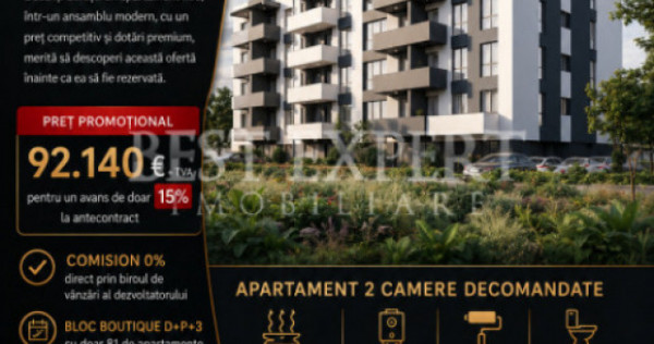 ???? 2 Camere | BONUS Parcare la orice avans | Direct Dezvol