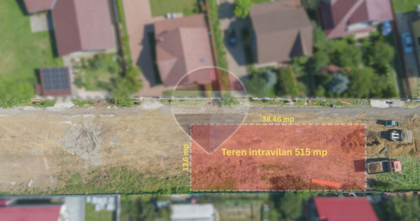 Teren 515 mp cu proiect de casă și autorizație &icirc;n cur...