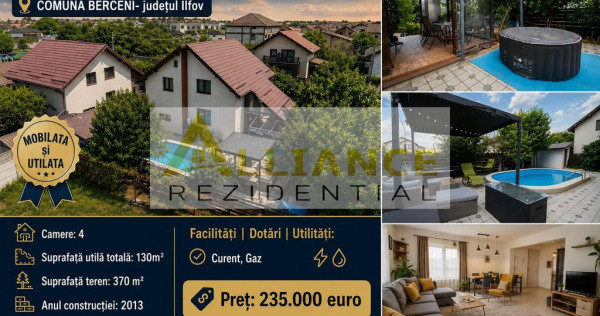 VILA MOBILATA si UTILATA- jacuzzi piscina incalzita