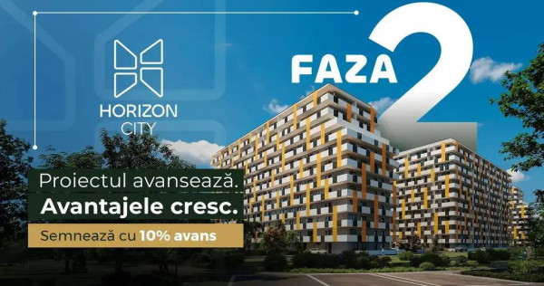 Avans de doar 10%! Apartament 1 cameră Horizon City, Pip...