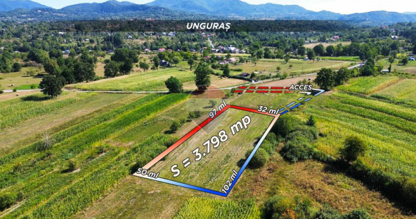 Teren intravilan 3798mp | UNGURAS MARAMURES LA 50M DE ASFALT