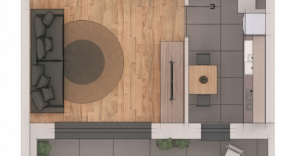 Apartament 1 camera, 34mp 17mp terasa, ansamblu NZEB, zona T