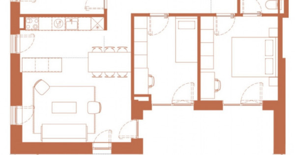 Apartament 4 camere 86.1 mp + logie de 26 mp in Hexagon