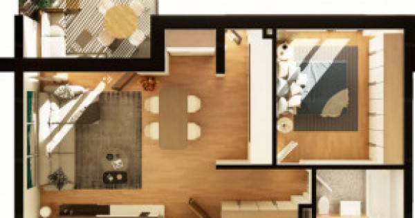 Apartament 2 CAM, SU 53.11MP, 1 BALCON, zona INTRE LACURI