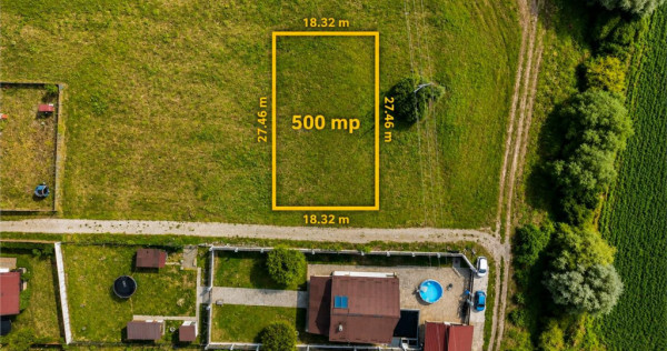 Teren 500 mp, front 18ml, zona in dezvoltare, vecinatati re