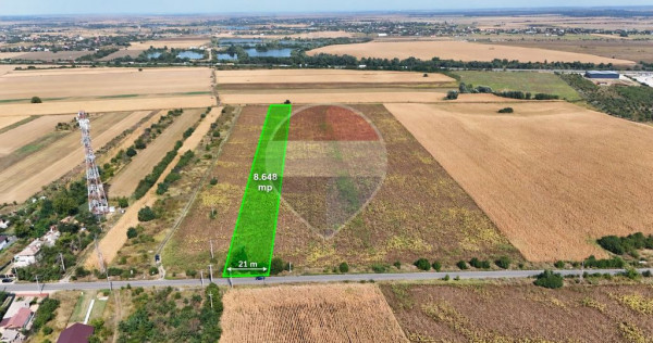 Teren 8.648 mp | Intravilan + extravilan | Deschidere 21 m | Mosteni
