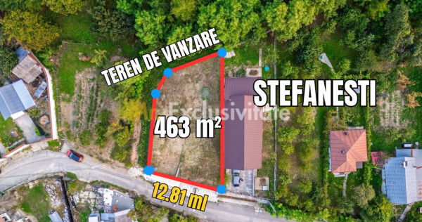 Teren intravilan cu priveliște deosebită - Ștefănești, Argeș