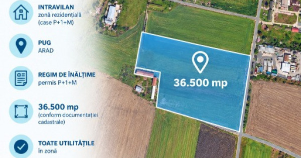Teren 36.500 MP de vanzare Sannicolau Mic, Arad ID:RH-45694-property