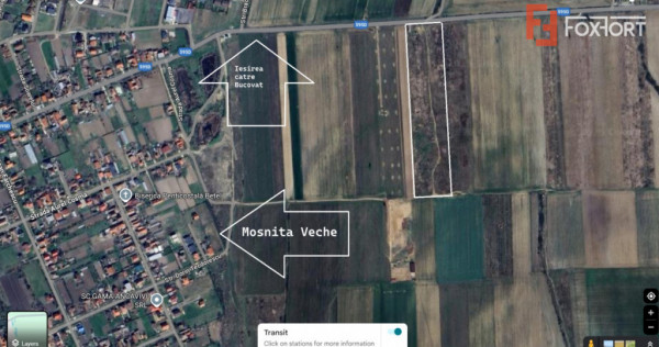Teren de vanzare 15.100 mp, iesire la asfalt Mosnita Veche