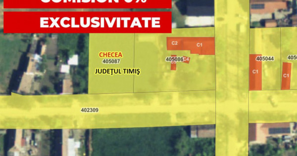 COMISION 0% Teren intravilan constructii, Checea - 1000 mp,