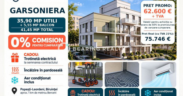 0% comision | Garsoniera | Proiect boutique langa metrou Berceni