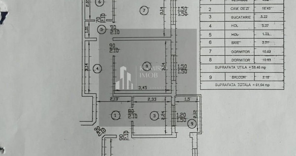 Apartament 3 camere | Piața Miniș | 62 mp | Sector 3