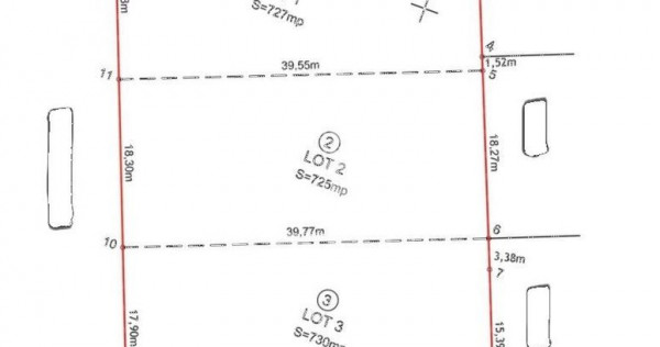 Teren 727 mp de vanzare Mosnita Veche, 2 fronturi, ideal casa sau SAD