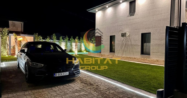 Vilă Smart de lux P+1, 4 camere, piscină 100mp, teren 500mp, finisaje premium