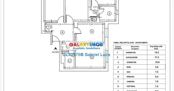 Apartament 4 camere 82 mp | Decomandat | Podul Grant |