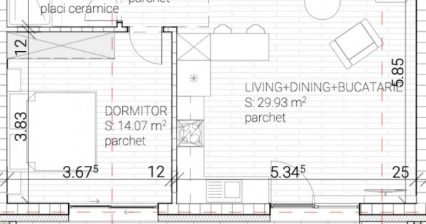 Apartament 2 camere | 52 mp utili + terasă 11,8 mp | Mară?